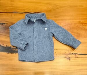 Easy-Peasy Quilted Shacket Blue Shirt Jacket 4t EZPZ